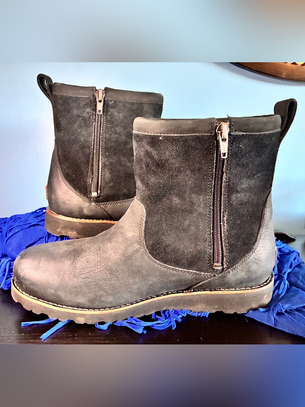 UGG Black Hendren TL Waterproof Suede/Leather Boot